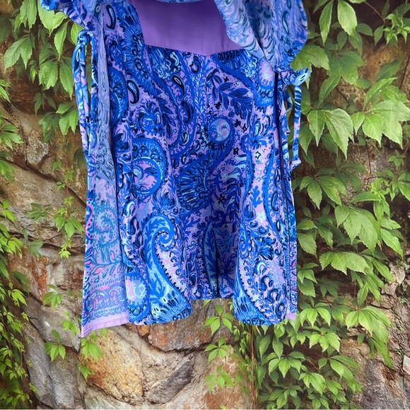 LILLY PULITZER Donna Hidden Treasure Engineered Romper, 00 - Picture 7 of 9